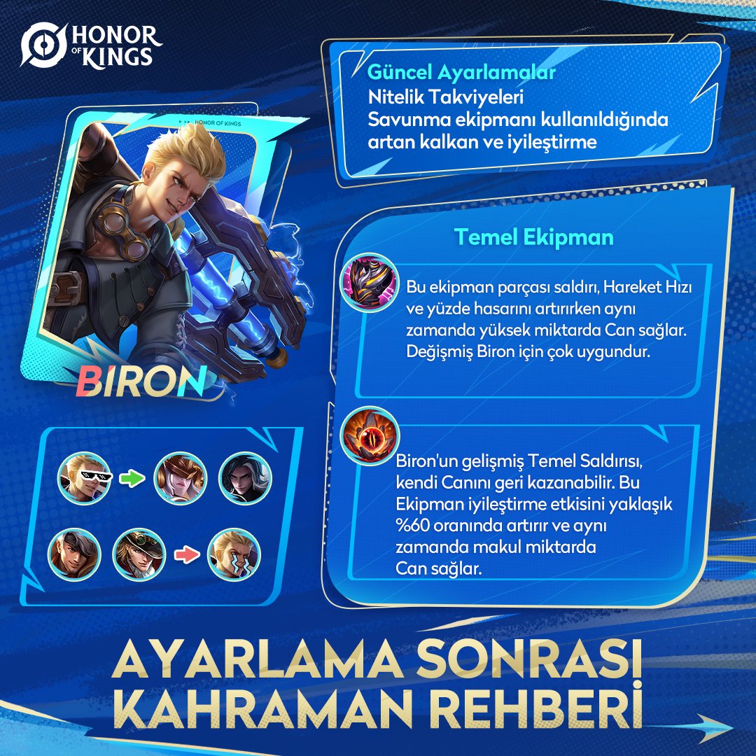 honorofkings_TR's tweet image. 📩 Yeni kahraman ayarlamalarına hemen göz at!
17 Ekim'de ayarlanmış olan bu üç kahramanların hangi yönden ayarlandığına bakın!

#hok #honorofkings #heroguide #heroadjustments