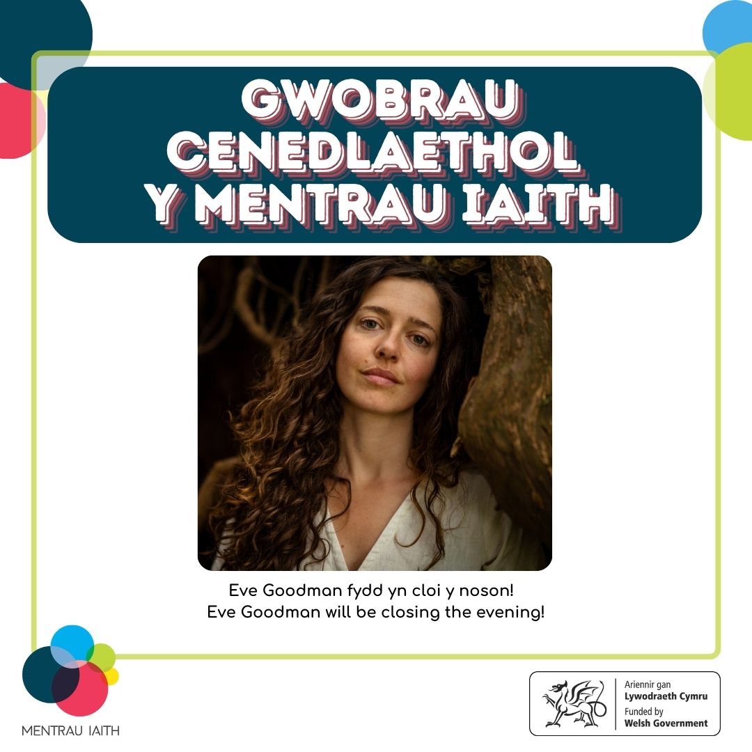 🥳 Cyhoeddiad / Announcement 🥳

Mor falch fod @evegoodman yn ymuno â ni i gloi ein noson wobrwyo ar 12/11/24 yn @_GALERI_ Caernarfon.

It'll be a very special night in Caernarfon, and who better to finish the evening than Eve Goodman.

#Cymraeg #GwobrauCenedlaethol #MentrauIaith
