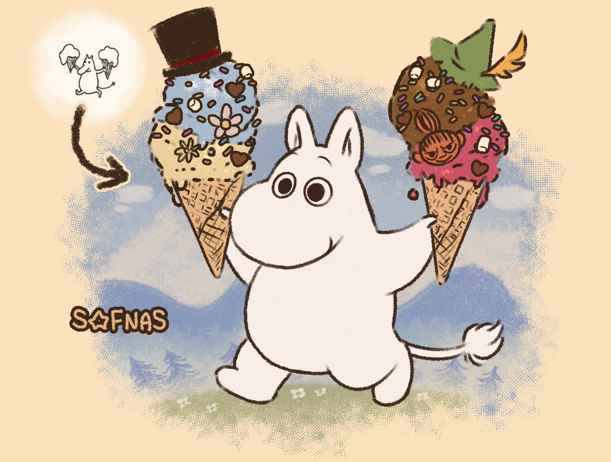 Moomin heladetes 🍦🍦

#moomintober2024 #moomin #moominvalley #moominfanart
