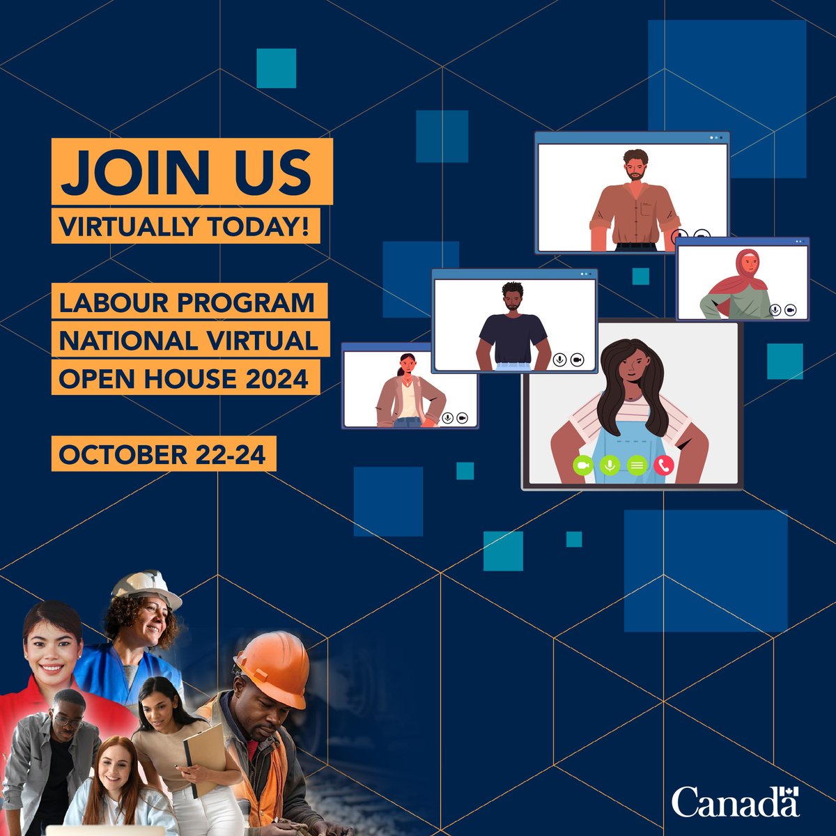 ESDC_GC's tweet photo. The Labour Program National Virtual Open House starts today! 🎉
Employers & employees across Canada are diving into key topics like #HealthAndSafety and #LabourStandards through engaging presentations.
It’s not too late —join us now! ➡️ https://t.co/7lrnYkpLyz
@CCOHS https://t.co/PFB6O5QvkC