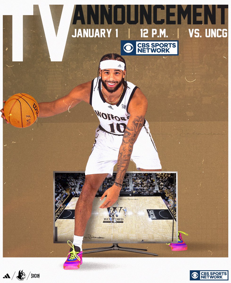 Catch the Terriers on the CBS Sports Network Wednesday, January 1, at 12 pm against UNCG 📺