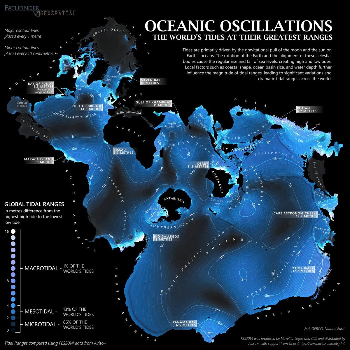 It took me a second to read the map correctly. Very cool! What’s the range of the world’s tides? Source: buff.ly/3BVylfq