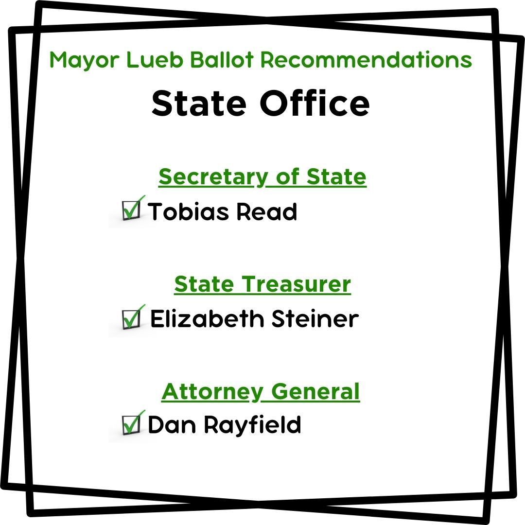 mayorlueb's tweet photo. Ballots are out!

Here is my recommended ballot 🗳️ 

Election Day is Nov 5th, return your ballot postmarked on the 5th or by 8pm in drop boxes. Tigard City Hall is the closest drop box!

When we vote, we win! https://t.co/rXrLbmN5J8