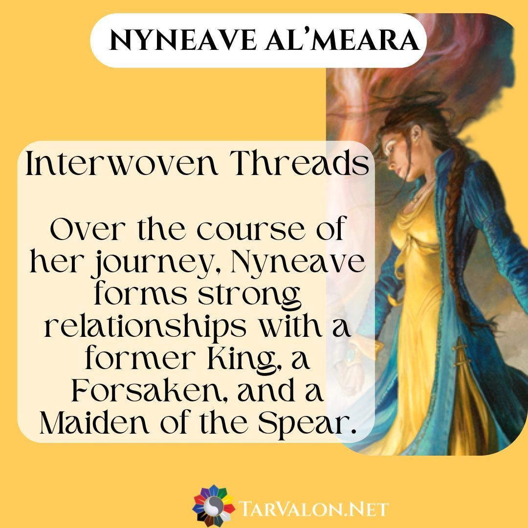 TarValon's tweet image. Nyneave&apos;s strong bonds with a former King, a Forsaken, and a Maiden of the Spear help drive her story along. What relationship is your favorite and why? (potential spoilers in comments)

#BookTwitter #TarValonNet #TwitterOfTime