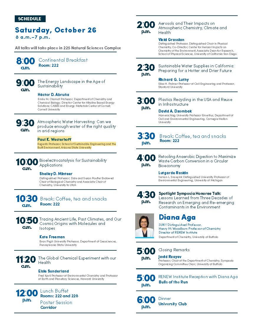 🎤 [Oct 25 - 3 PM CST ] Dr. Pedro Alvarez (Rice University)  🎤 [Oct 26 -10:30 AM CST] ]Paul Westerhoff (ASU) speak at the University AT Buffalo's "Convergence of Science for One Planet, One Health" SYMPOSIUM. REGISTER: buff.ly/4h8XtPP