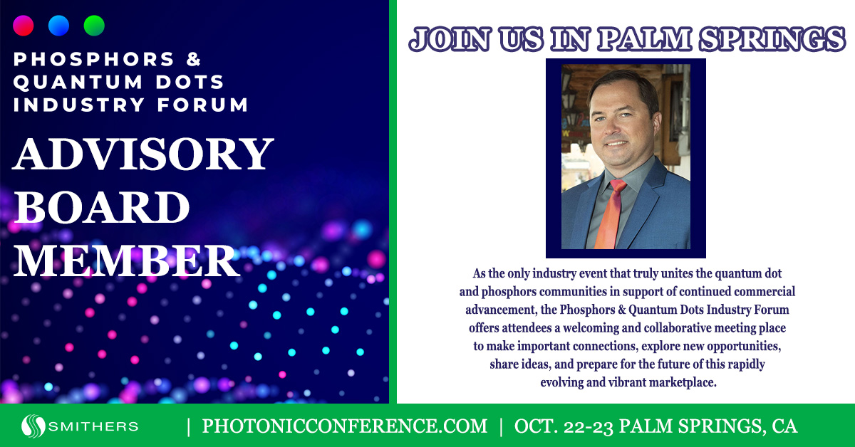 Day 1 at the Phosphors &amp; Quantum Dots Industry Forum kicks off today, and the conversations are flowing! Tomorrow, at 9:00 AM, join us as Hunter McDaniel, UbiQD Founder and CEO, dives into "Quantum Dots are Quietly Breaking Out in Food and Energy." 

👉 photonicconference.com/home