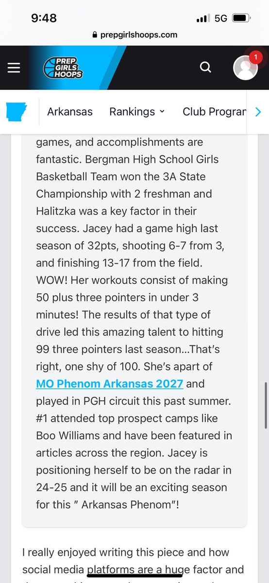 @JaceyHalitzka#13 (@jaceyhalitzka1) on Twitter photo Thanks <a href="/Bartholome21519/">MJBreaux/ Jr. All Star</a> <a href="/PrepGirlsHoops/">Prep Girls Hoops 🏀</a> <a href="/PGHArkansas/">Prep Girls Hoops Arkansas</a> for taking the time to write about me and these other great players! It’s great having people in our region helping us get our names out more!
<a href="/coacheichler/">David Eichler</a> <a href="/Uorangemen2/">Coach Davis Sr, 25yrs plus experience</a> <a href="/rpmcadams/">Coach McAdams</a> <a href="/ARPrepSports/">Arkansas Prep Sports</a> Thanks <a href="/Bartholome21519/">MJBreaux/ Jr. All Star</a> <a href="/PrepGirlsHoops/">Prep Girls Hoops 🏀</a> <a href="/PGHArkansas/">Prep Girls Hoops Arkansas</a> for taking the time to write about me and these other great players! It’s great having people in our region helping us get our names out more!
<a href="/coacheichler/">David Eichler</a> <a href="/Uorangemen2/">Coach Davis Sr, 25yrs plus experience</a> <a href="/rpmcadams/">Coach McAdams</a> <a href="/ARPrepSports/">Arkansas Prep Sports</a>