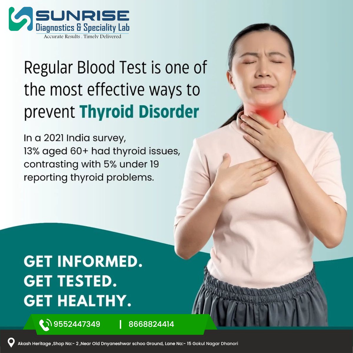 sunrise_lab09's tweet image. Stay ahead of thyroid troubles! Get regular checkups to keep your thyroid in check. It's like giving your body a superhero shield against health issues. Ready for a checkup adventure? Let's do this! 💪
.
#thyroid #thyroiddisease #thyroidtest #BloodTest #healthcheckup
