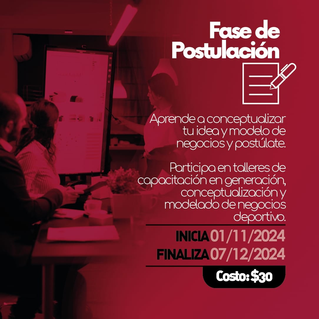 Participa en la I edición del Laboratorio Virtual para el Emprendimiento Deportivo de la ULA.

Emprender en el deporte ahora es posible. En #UsportLab le ayudan a hacerlo realidad <a href="/USportLab_ula/">Laboratorio Virtual de Emprendimiento Deportivo</a>

Puede postular su idea de negocio deportivo a partir del 1/11.

#Mérida #CIDE #ULA