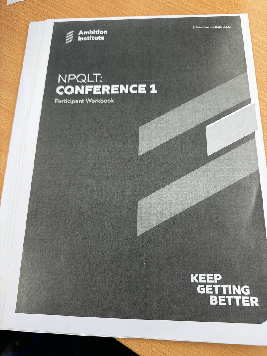 Great day at the NPQLT conference today. Excited to get stuck into this and see the impact!