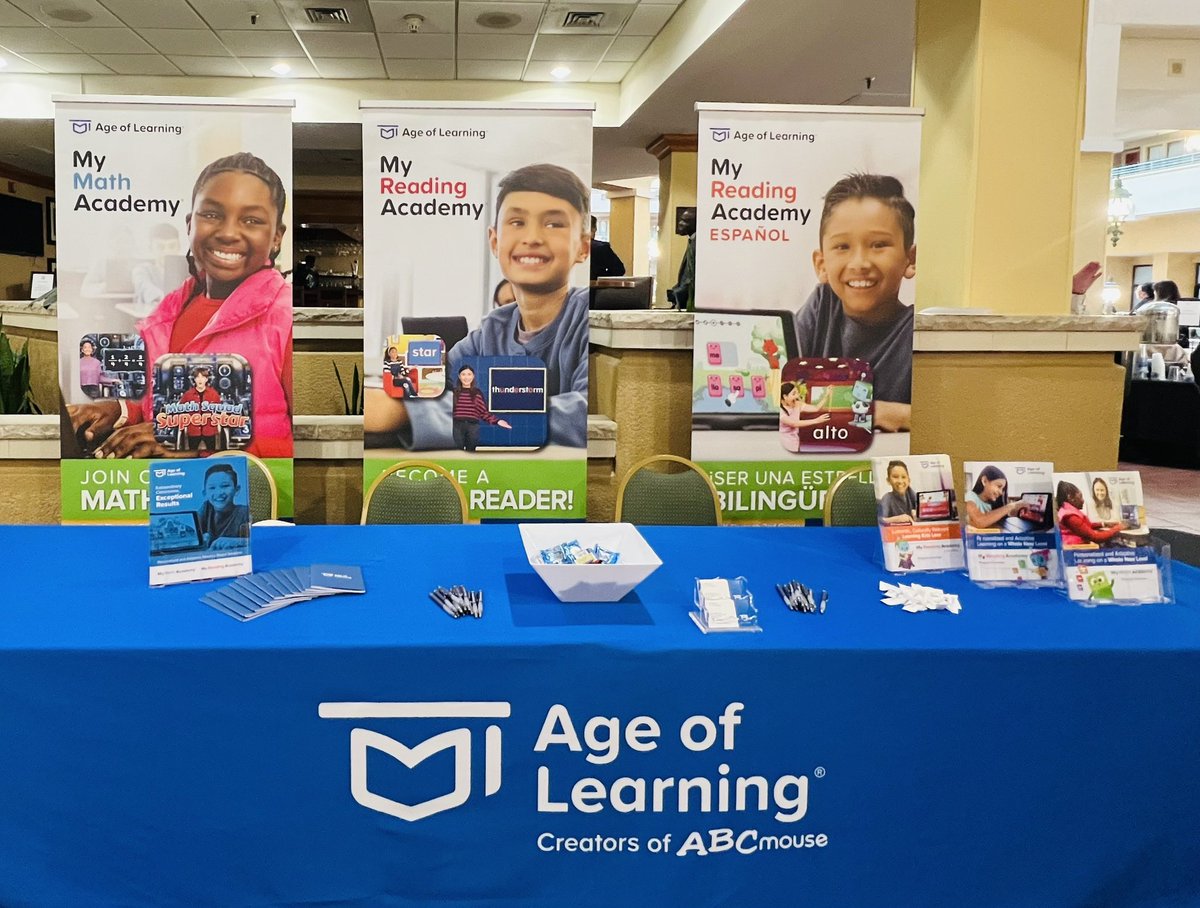Excited to kick off the week at #NCFEPA 

Stop by our booth to learn more about our solutions and how you can leverage AI in the classroom with <a href="/AgeofLearning/">Age of Learning</a> 👩‍💻