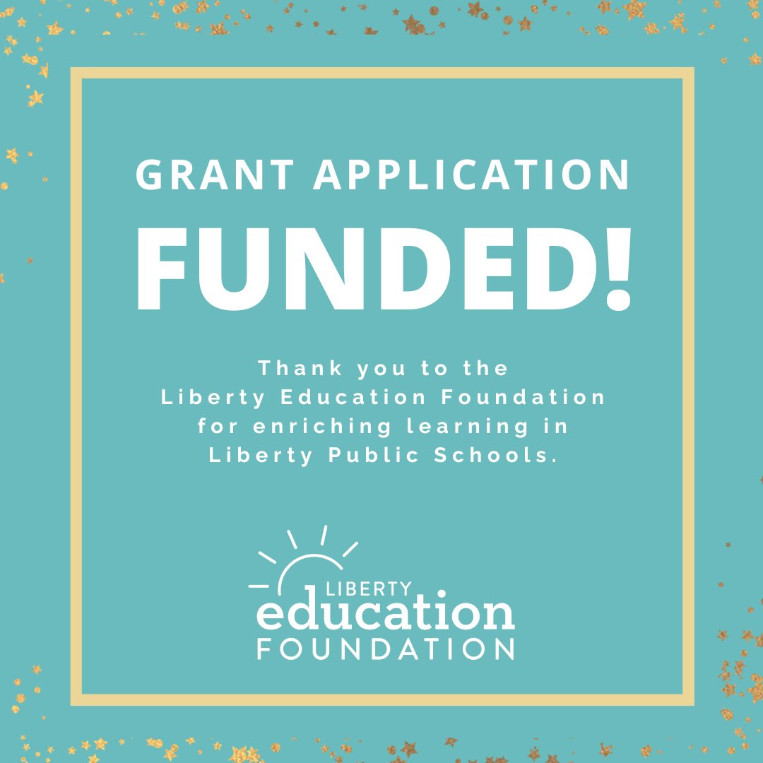 I am so excited to have my grant funded by <a href="/LibertyEdFdn/">Liberty Education Foundation</a>! The library is a unique safe space for students and I’m thrilled to help it grow!