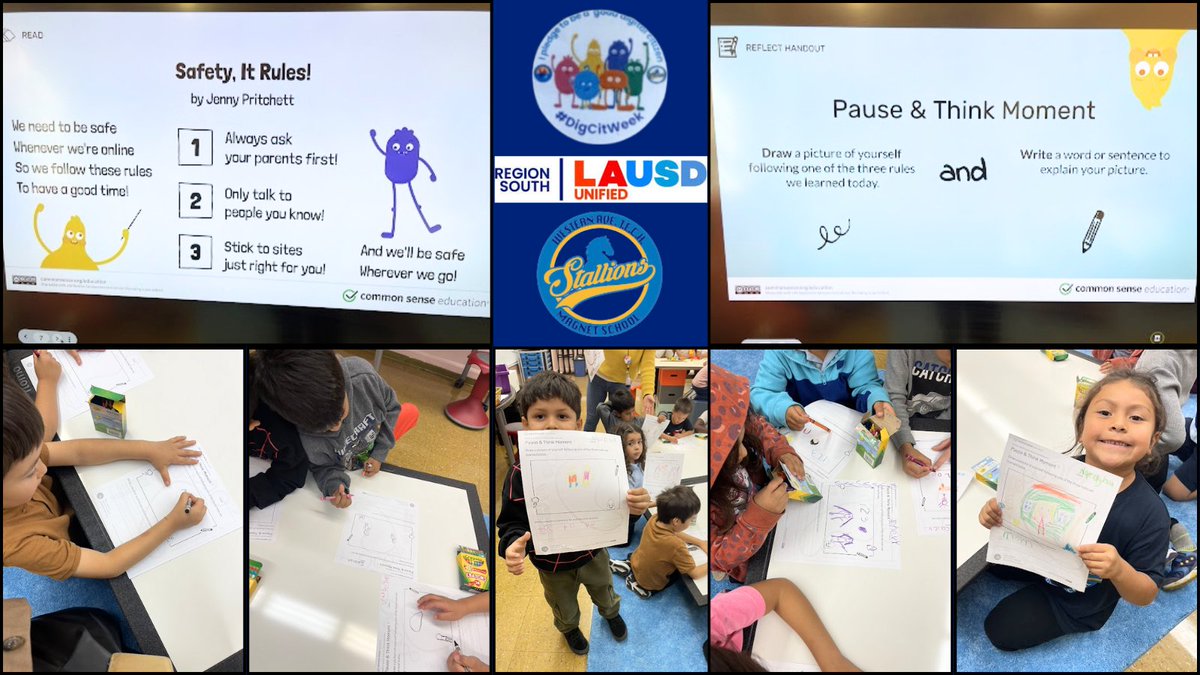 Instructional Technology Initiative (@iti_lausd) on Twitter photo Students at <a href="/LAschoolsSouth/">Region South</a>'s Western Ave T.E.C.H. Magnet celebrated Digital Citizenship Week w/ <a href="/CommonSenseEd/">Common Sense Education</a> lessons, including kindergartener classes learning about safety in their online neighborhood! Digital Citizenship for all!
#DigCitLA #TeachDigCitInLAUSD #BeyondLimits Students at <a href="/LAschoolsSouth/">Region South</a>'s Western Ave T.E.C.H. Magnet celebrated Digital Citizenship Week w/ <a href="/CommonSenseEd/">Common Sense Education</a> lessons, including kindergartener classes learning about safety in their online neighborhood! Digital Citizenship for all!
#DigCitLA #TeachDigCitInLAUSD #BeyondLimits