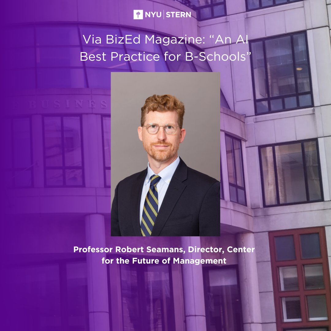 Via BizEd Magazine: “An AI Best Practice for B-Schools” by <a href="/NYUStern/">NYU Stern</a>’s Robert Seamans. Learn how AI enhances student engagement. Read more: aacsb.edu/insights/artic…