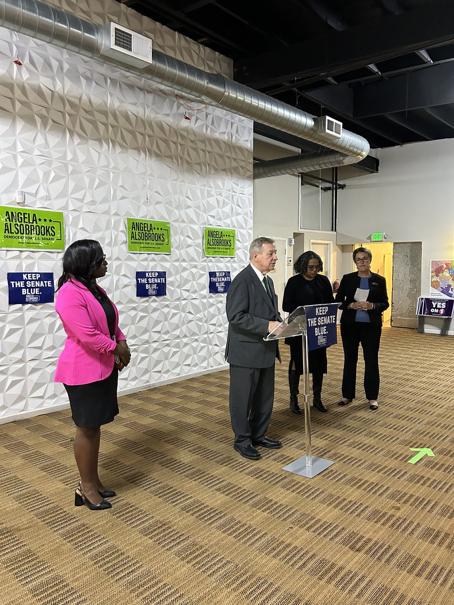 Great to be back in Baltimore this morning speaking to the importance of sending <a href="/AlsobrooksForMD/">Angela Alsobrooks</a> to the U.S. Senate and keeping the Senate blue.