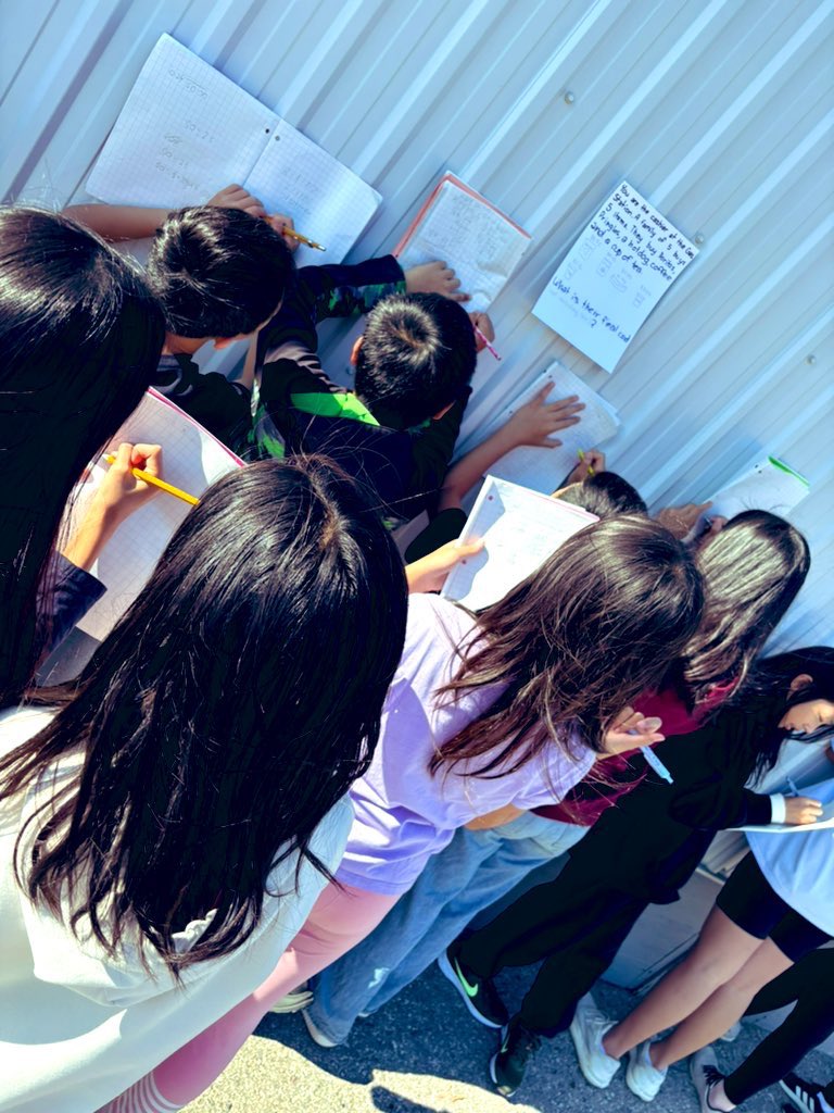 Ms_C_Greco's tweet photo. We took our math review outside today 🍂☀️ @sjnycdsb @sjnpace https://t.co/iZLUCvKYTm