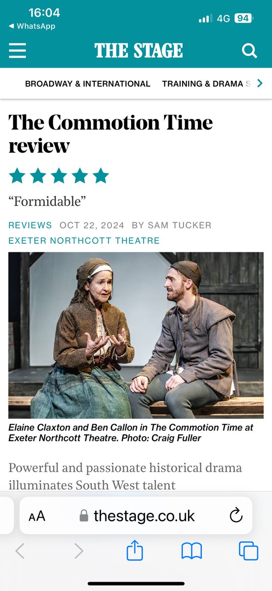 Thrilling for the wonderful community making this show <a href="/ExeterNorthcott/">Exeter Northcott</a> and <a href="/thegildhouse/">Poundstock Gildhouse</a> #thecommotiontime