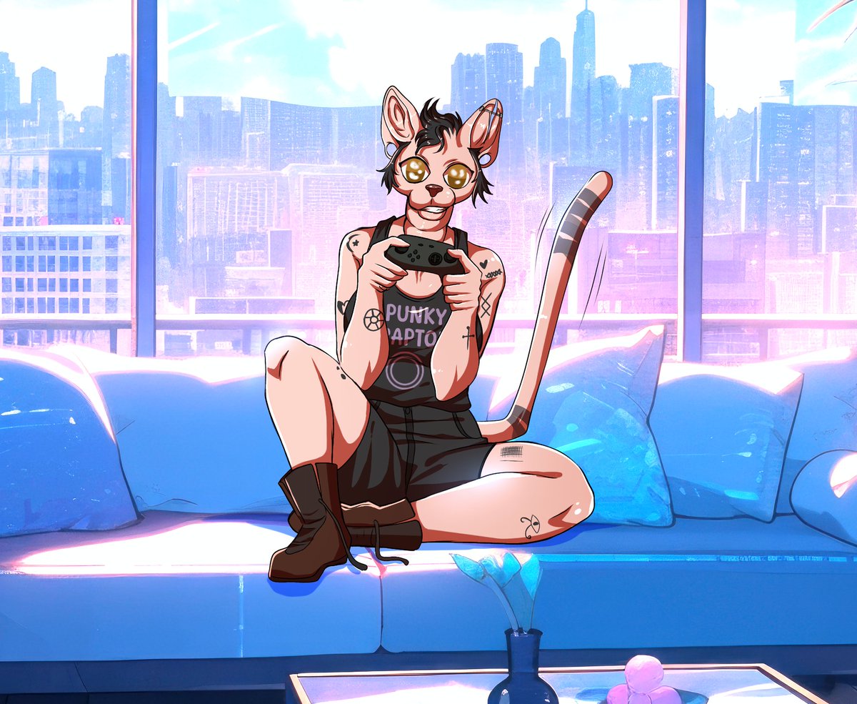 AlexManedwolf's tweet image. Sam was never good at Video games,
Alex loved it as it let him win.

Drawn by @jennimilanono