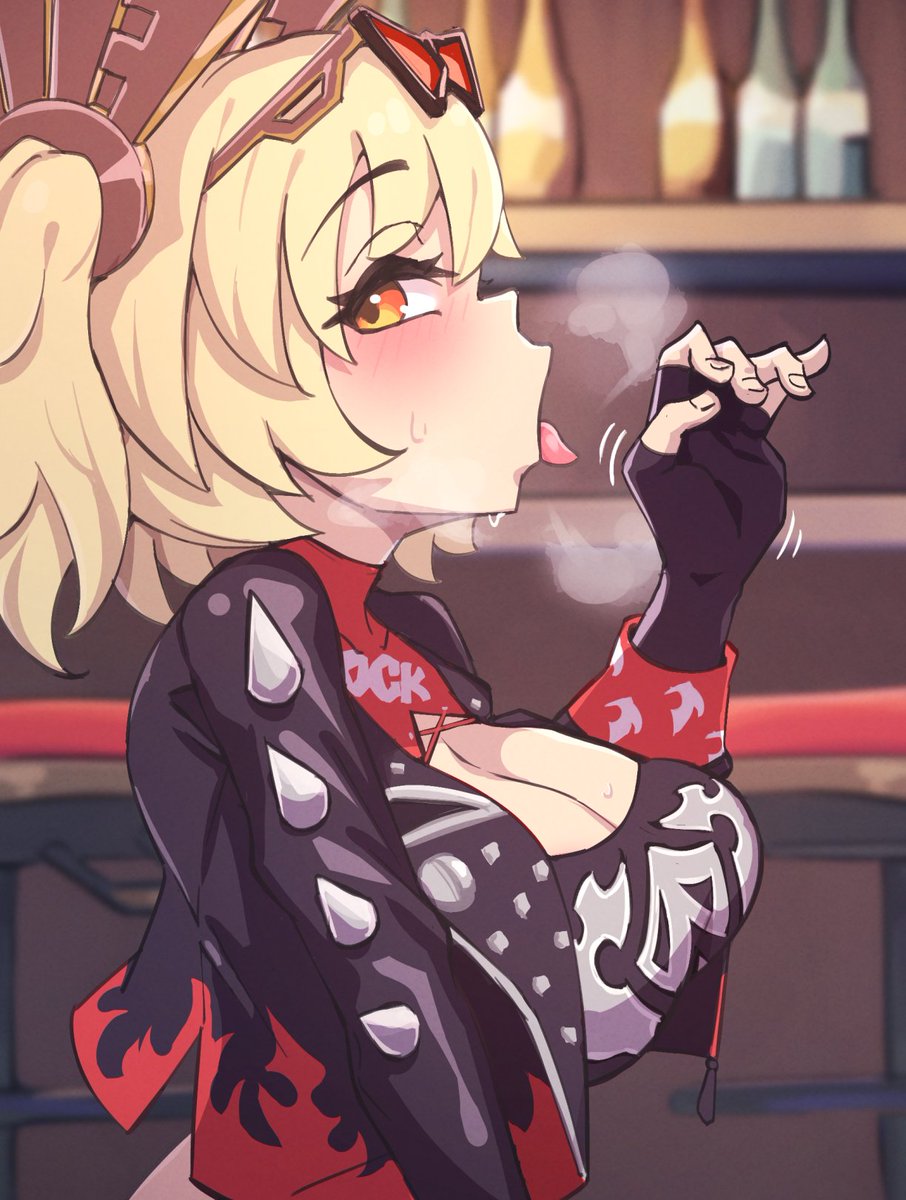 Jennys_FunHouse's tweet photo. You hear a whistle across the bar and see Burnice doing this, what's your next move~
(โค๏ธโป๏ธ Are highly appreciated~)
#LewdRP #NSFWRP #OpenDM #OpenRP #18RP #OCRP #zzzero https://t.co/3E7ieqKf7F