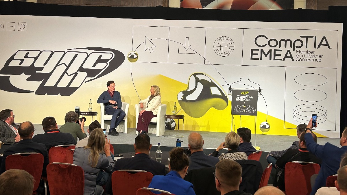 Great insights on entrepreneurship from the #EMEACon Closing Keynote with CompTIA CEO Todd Thibodeaux and Deborah Meaden. "One of the biggest mistakes made by entrepreneurs is also their superpower - They don't know what they don't know." #CompTIACommunity