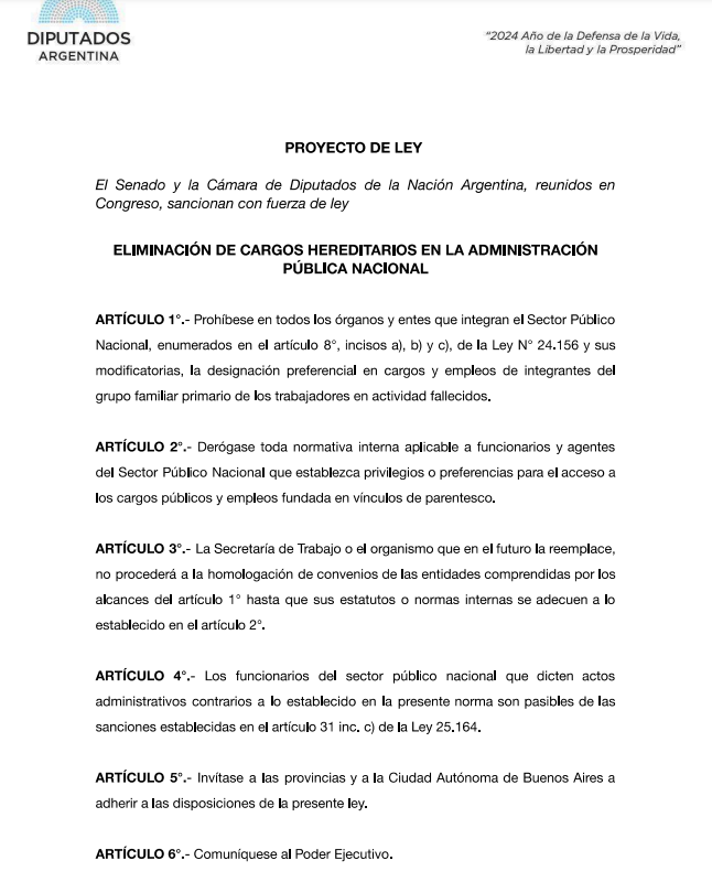 En AFIP también existe una disposición -común a varios órganos del sector público- a mi juicio totalmente increíble: la herencia del cargo. Un empleado o funcionario fallece y su hijo puede optar por heredar el cargo. Es un privilegio (privus legalis) demasiado grosero. Es