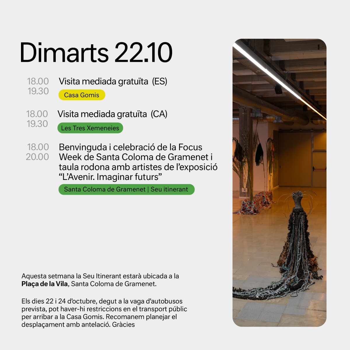 scgramenet's tweet image. En una estona obrim la #FocusWeek del Manifesta Biennal a Santa Coloma
Programa: gramenet.cat/sites/biennal-…