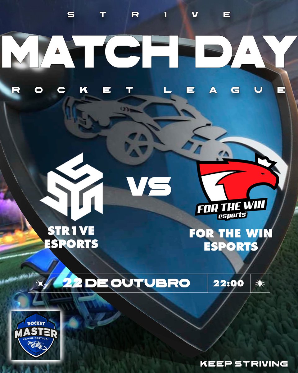 str1veesports's tweet photo. Hoje, às 22h00, a nossa equipa de Rocket League vai enfrentar a For The Win Esports na Rocket Master League Portugal Season 4.
Desejamos a melhor das sortes a ambas as equipas. Vamos com tudo!
𝐊𝐞𝐞𝐩 𝐒𝐭𝐫𝟏𝐯𝐢𝐧𝐠
#keepstr1ving #RMLP #RLPT #RMLPnaRTP #RTPArena #eSports https://t.co/X78fFxbK5i