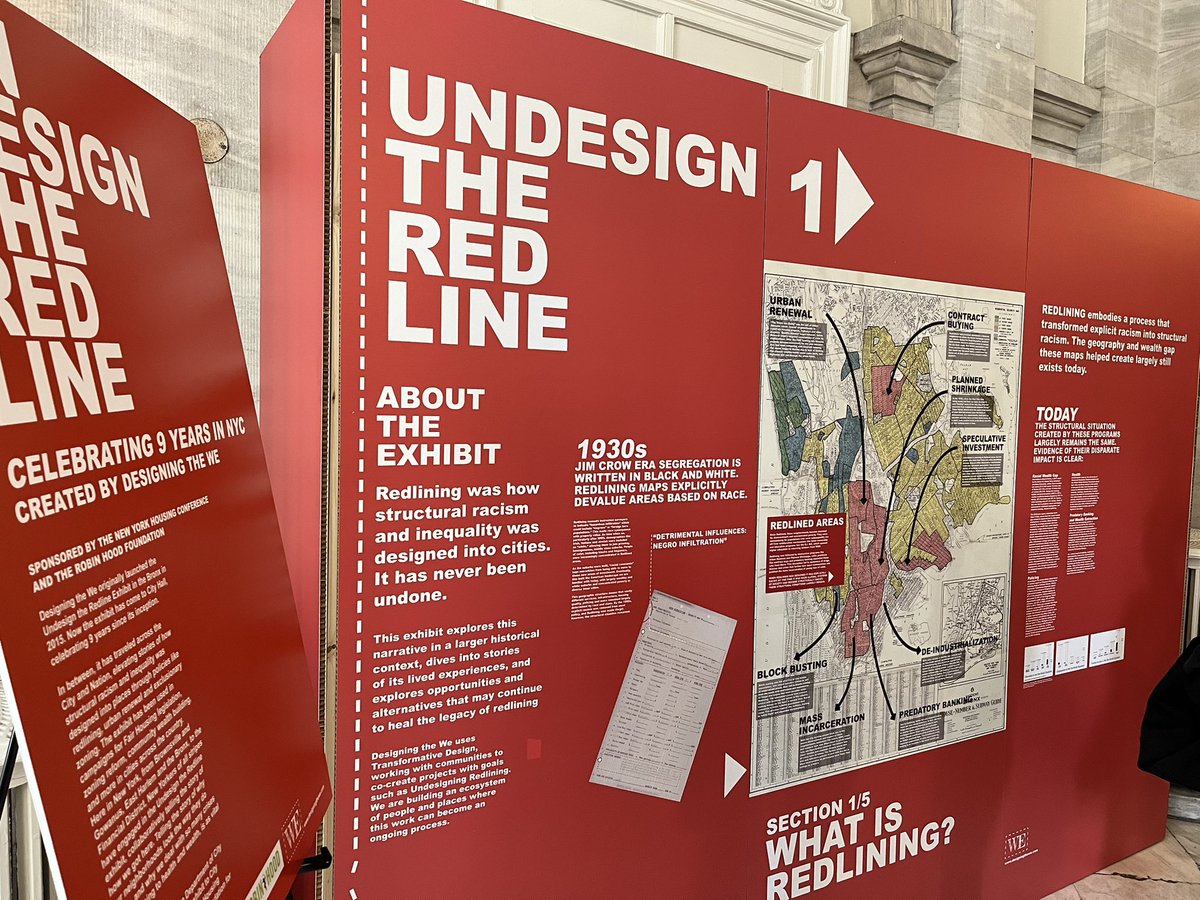 misterdunbar's tweet photo. And for anyone visiting #NYC City Hall, make sure to experience the Undesign the Red Line exhibit that clearly shows why the City of Yes for Housing Opportunity is so important in the pursuit of #FairHousing https://t.co/Rt4jjodFrL