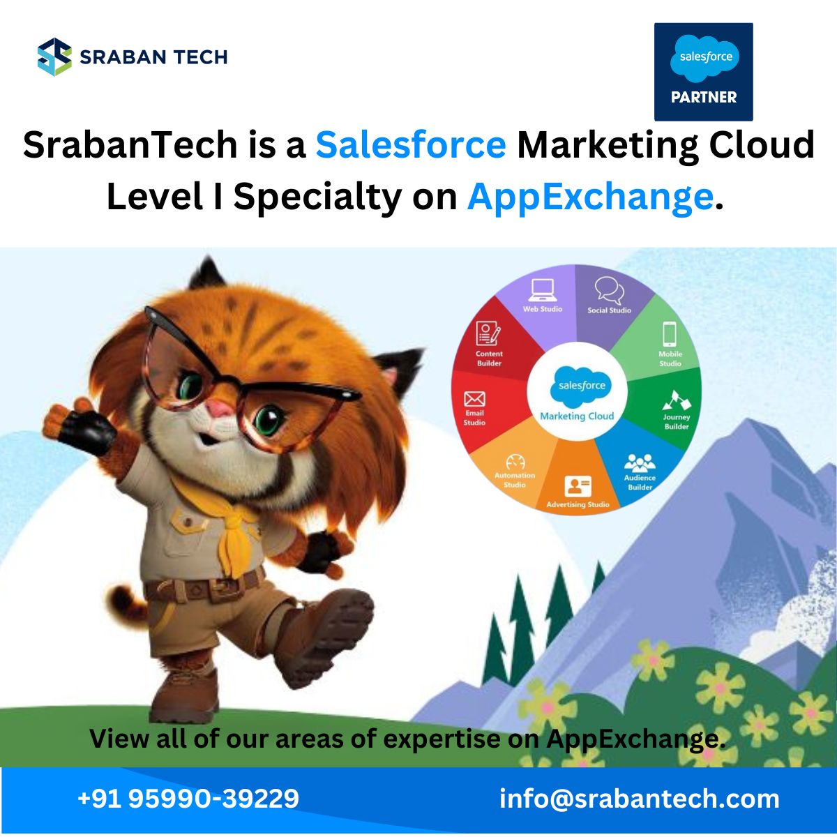 SrabanTech's tweet image. @SrabanTech has achieved Level I specialization on #AppExchange for #SalesforceMarketingCloud. Are you curious about our areas of expertise? Visit our AppExchange listing. lnkd.in/guZ5rmMH