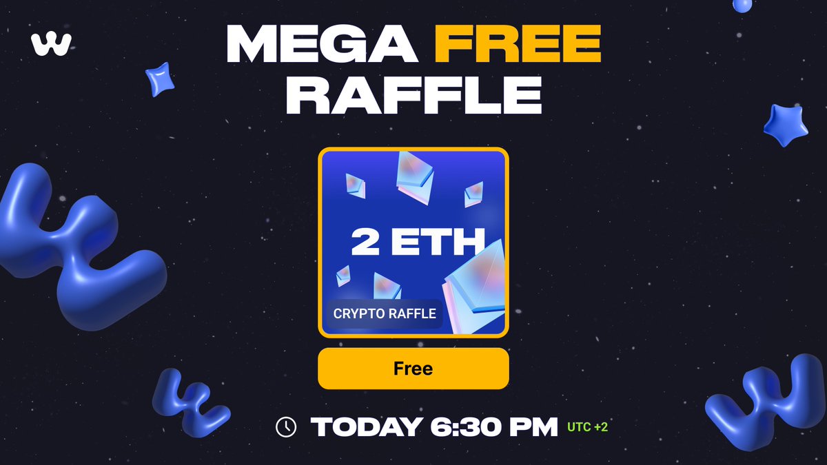 winnnables's tweet photo. MEGA FREE RAFFLE REVEAL is here!

2 ETH for FREE!! 🚀

Who will bring it home? 👀👀 https://t.co/efgAni3Zfg