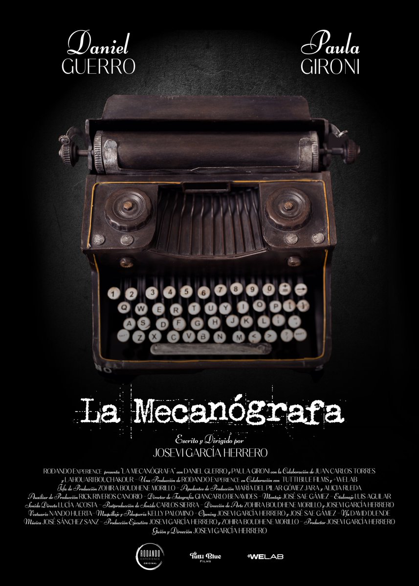 RodandoExp's tweet photo. "La Mecanógrafa" está Nominado a Mejor Corto Nacional en los @premioslorca 2024
¡Todavía estamos asimilando la noticia!
¡Gracias Festival Internacional de Cine de Granada! https://t.co/AbdRa74CrR