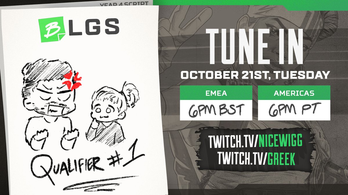 Apex Legends Esports (@playapexesports) on Twitter photo Watch <a href="/NiceWigg/">100T x RID NiceWigg</a> and <a href="/MrGreekGod_/">Greek π</a> as they cover the final day of BLGS Qualifier 1 for EMEA and the Americas region! π
π EMEA 6PM BST
π Americas 6PM PT Watch <a href="/NiceWigg/">100T x RID NiceWigg</a> and <a href="/MrGreekGod_/">Greek π</a> as they cover the final day of BLGS Qualifier 1 for EMEA and the Americas region! π
π EMEA 6PM BST
π Americas 6PM PT