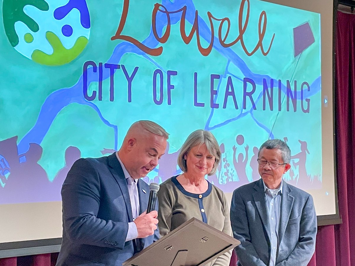 Congratulations to Dr. Sheila Kirschbaum, Director of the Tsongas Industrial History Center , for being honored with the Patrick J. Mogan Learning City Award!