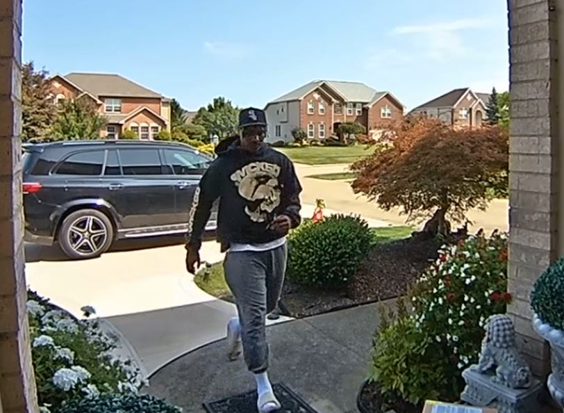 If anyone can identify this individual who is suspected in a theft of packages from a porch on August 24th please contact Det. Bertz at 440-580-3248.  He was seen leaving in a blue Nissan with no plates.