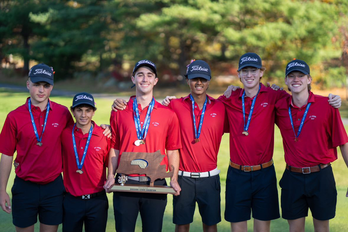 St. John's won its second straight state title Monday. But the win meant much more than medals and a trophy.

“(I) wanted to show that St. John’s is more than just golf. It’s about the people.”

See how the <a href="/SJHSGolf/">SJHS Golf</a> honored their JV coach battling cancer: telegram.com/story/sports/h…