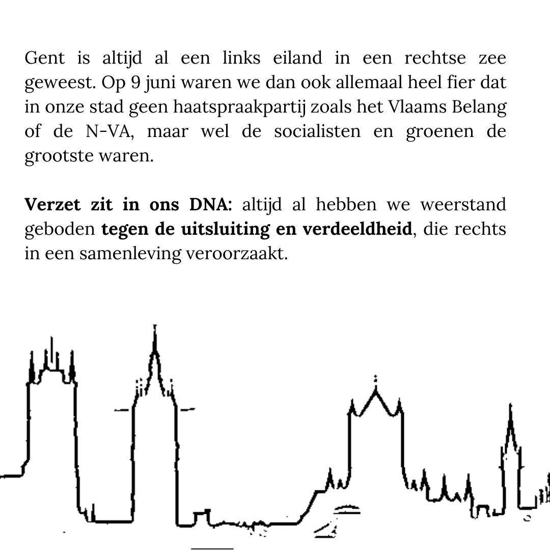 JongGroen_Gent's tweet photo. Als jongerenpartijen in Gent delen we een sterke bezorgdheid over de mogelijke bestuurscoalitie van VoorGent en N-VA. Wij geloven dat het belangrijk is om onze stemmen te laten horen en dat onze stad een bestuur verdient dat zich richt op de belangen van alle inwoners. https://t.co/wBi8pm8fjq
