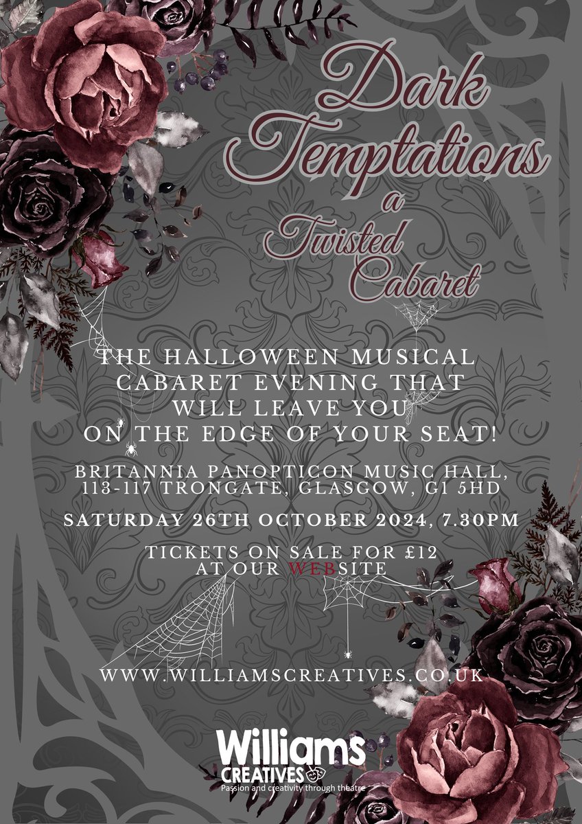 ALMOST SOLD OUT
We can't wait to perform this spooky cabaret at the world's oldest music hall, Britannia Panopticon Music Hall in Glasgow🎙🔪 Get your tickets quick before they go! ticketor.com/williamscreati…