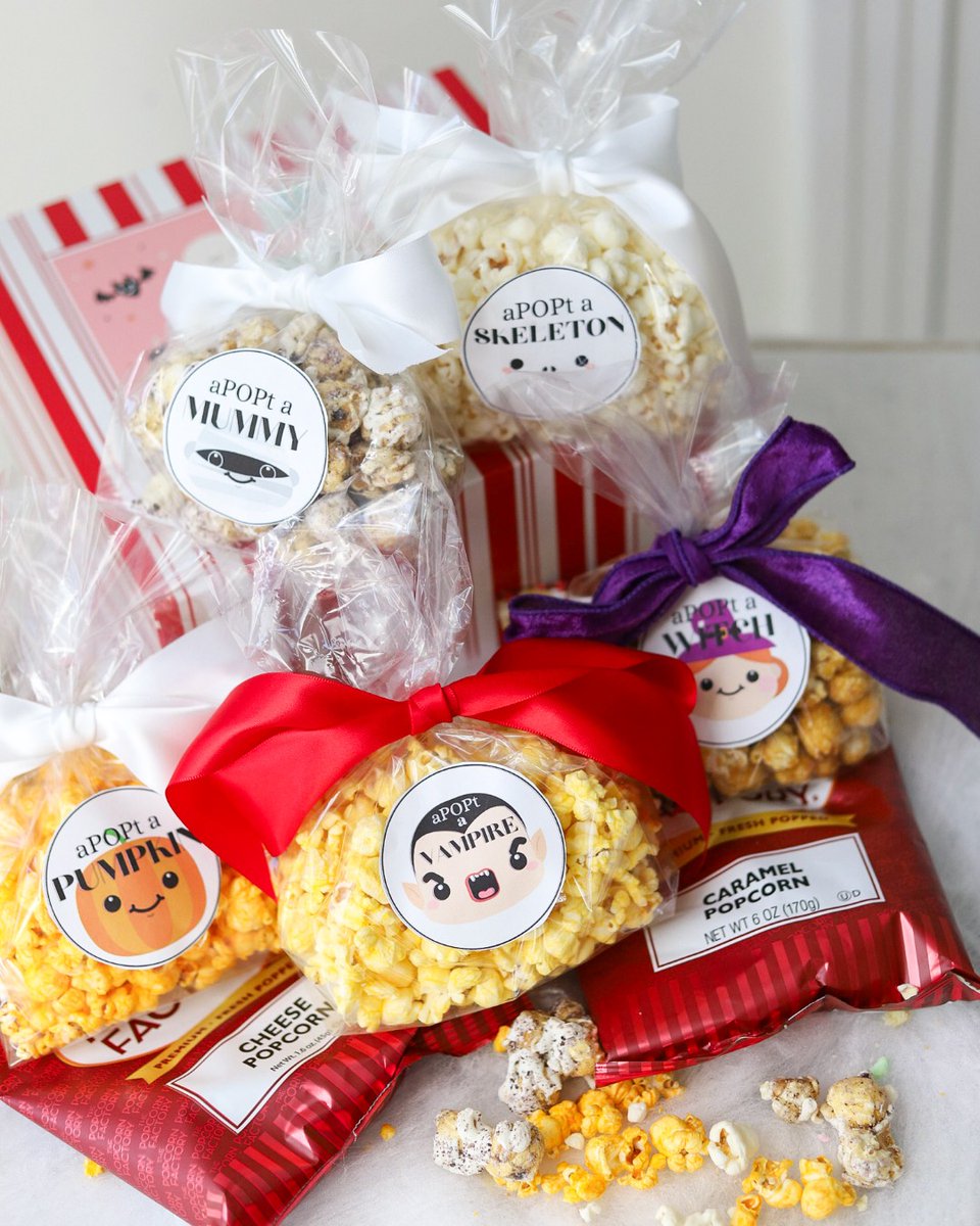 PopcornFactory's tweet image. You've been boo'd! 👻🍿 Save this gift idea for your upcoming Halloween parties.