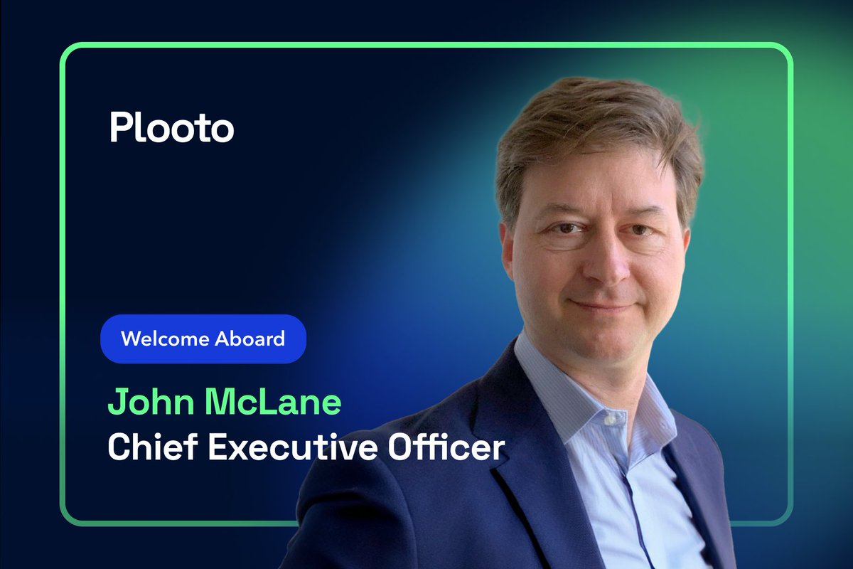 🚀 We're thrilled to welcome John McLane, an experienced leader in the payments and technology space, to Plooto as our new Chief Executive Officer!

Read more: brnw.ch/21wO00n