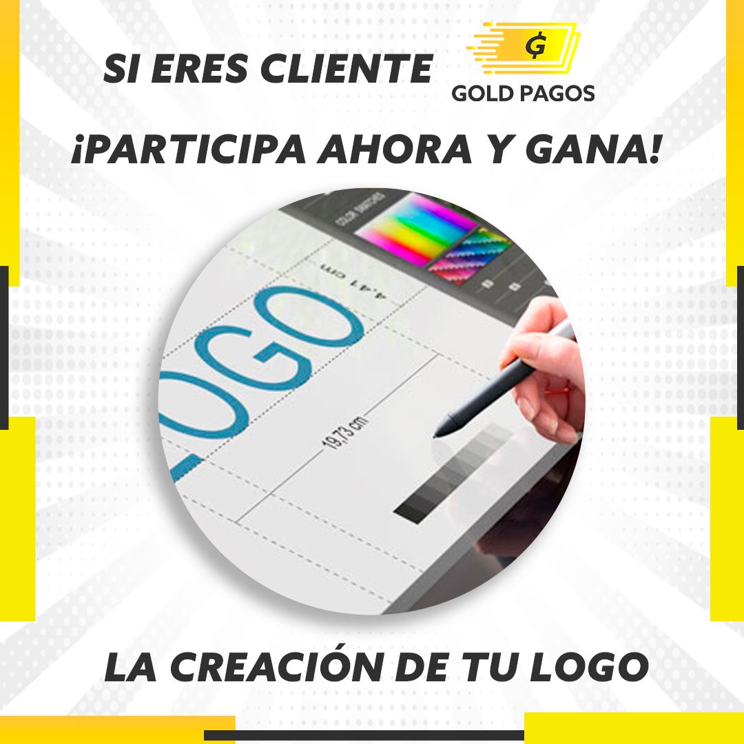 GoldPagosec's tweet photo. Gana con 𝗚𝗼𝗹𝗱𝗣𝗮𝗴𝗼𝘀, participa para la creación del logo de tu local. Si eres cliente concursar solo siguiendo los pasos. https://t.co/chPOpOhPAG