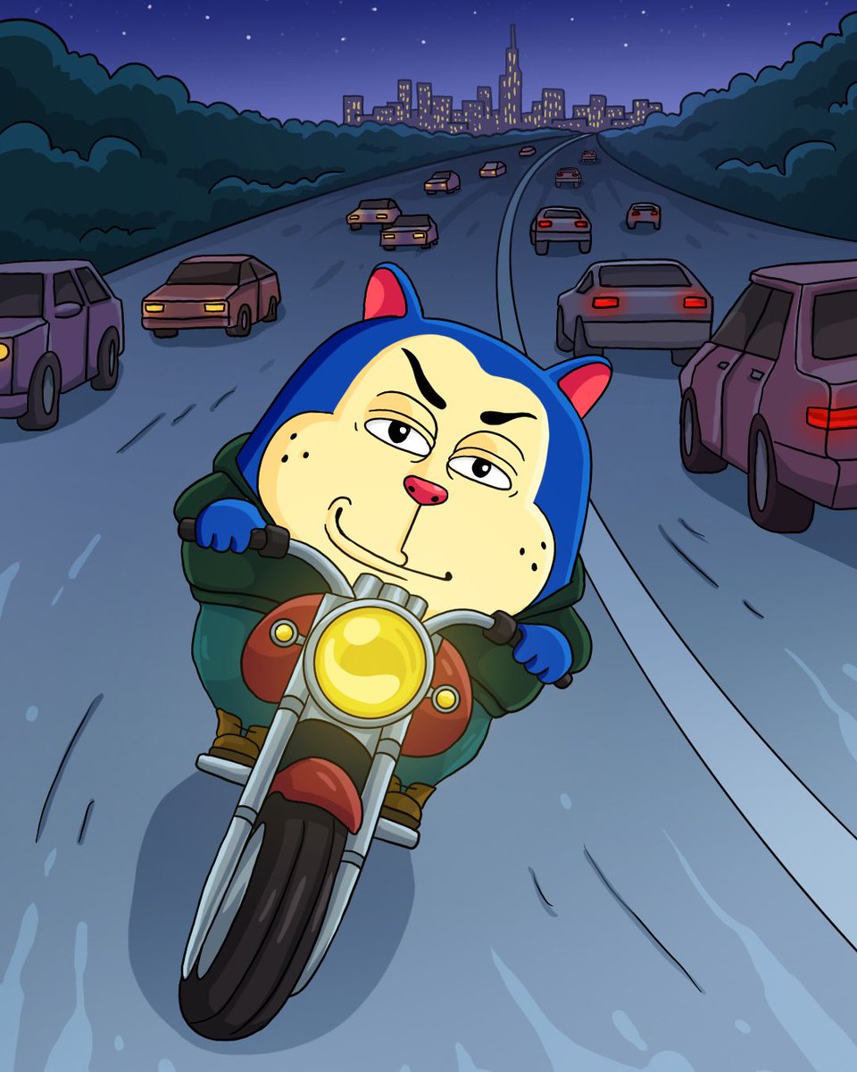 Carlo_TheDog's tweet photo. You never seen a blue dog on a bike? 
Well now you have. https://t.co/1kDu08V33K
