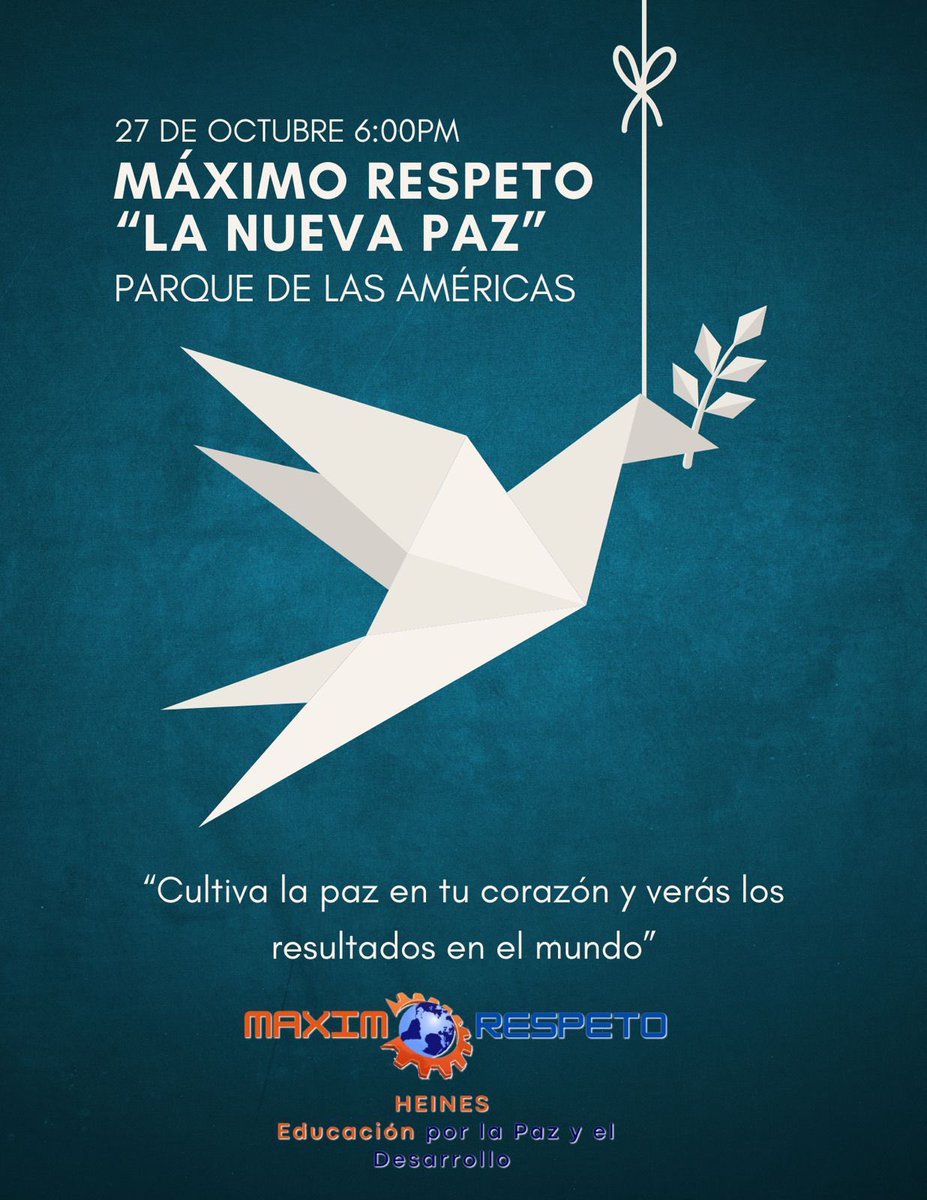 RedProYucatan's tweet photo. Te invitamos este próximo domingo 27 de octubre a asistir a la concha acústica del Parque de las Americas tendremos una presentación y un performance a favor de una Sociedad del Máximo Respeto la nueva PAZ, contaremos además con la presencia de… Hilo https://t.co/Fca3x8oKTt