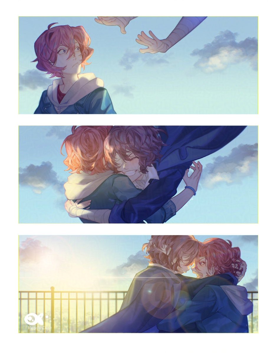 Day 22 (8/11): Clear Skies 🌅

A bright surprise.

Something silly and lighthearted. I like to think there’s little fun moments like these during their time together in the Port Mafia. 😭

#soukoku #skk #bsd #bsdfanart #bungoustraydogs