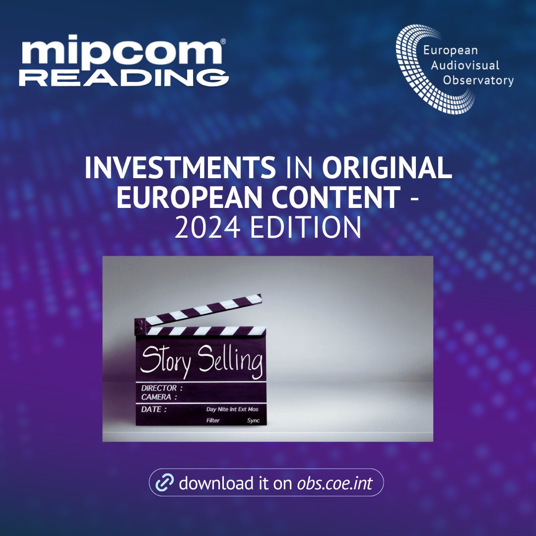 European Audiovisual Observatory (@euavobservatory) on Twitter photo As the 40th edition of the #MIPCOMCannes is up and running, get some background info on investments in European original content by broadcasters and streamers!
🌐 Our report about investments in original european content is available online for free: rm.coe.int/investments-in… As the 40th edition of the #MIPCOMCannes is up and running, get some background info on investments in European original content by broadcasters and streamers!
🌐 Our report about investments in original european content is available online for free: rm.coe.int/investments-in…