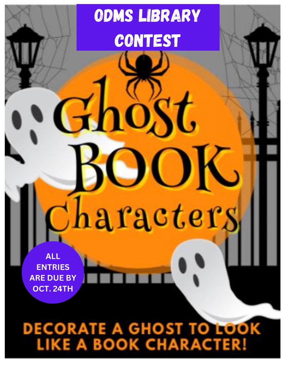 LibraryODMS's tweet image. Ghost Character Contest @LibraryODMS ! All entries are due Thursday, October 24th! @Alief_Libraries