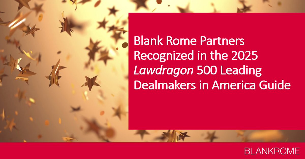 Blank Rome LLP on X: "Blank Rome is pleased to share that six partners ...