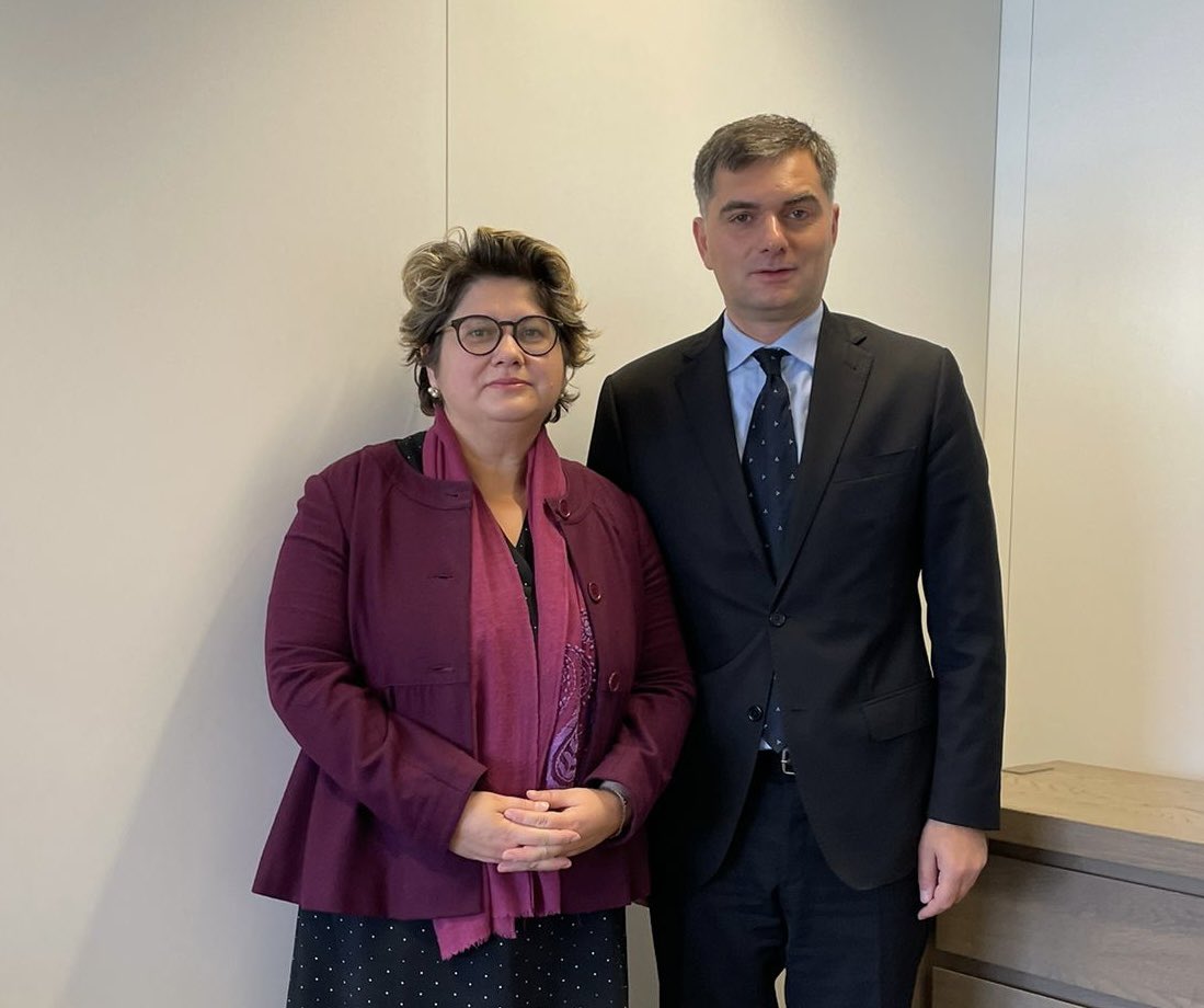 Vato Makharoblishvili (@ambvatom) on Twitter photo Fruitful discussion with my 🇷🇴 colleague, Ambassador Iulia Matei <a href="/IuliaMatei_EU/">Iulia Matei</a> today.
Our exchange focused on:
📌 Georgia’s🇬🇪 #EU🇪🇺 path;
📌 Regional connectivity and 🇬🇪’s role in that regard.
Dear Ambassador, thank you for Romania’s continuous support to 🇬🇪! Fruitful discussion with my 🇷🇴 colleague, Ambassador Iulia Matei <a href="/IuliaMatei_EU/">Iulia Matei</a> today.
Our exchange focused on:
📌 Georgia’s🇬🇪 #EU🇪🇺 path;
📌 Regional connectivity and 🇬🇪’s role in that regard.
Dear Ambassador, thank you for Romania’s continuous support to 🇬🇪!
