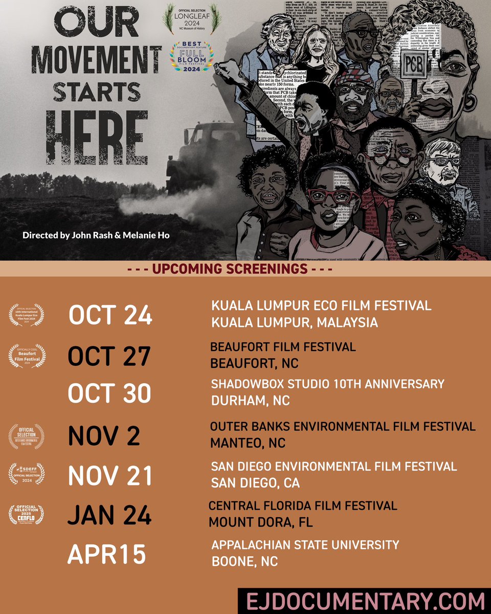 Here is an updated list of screenings for <a href="/UMSouthDocs/">SouthDocs</a> film Our Movement Starts Here.