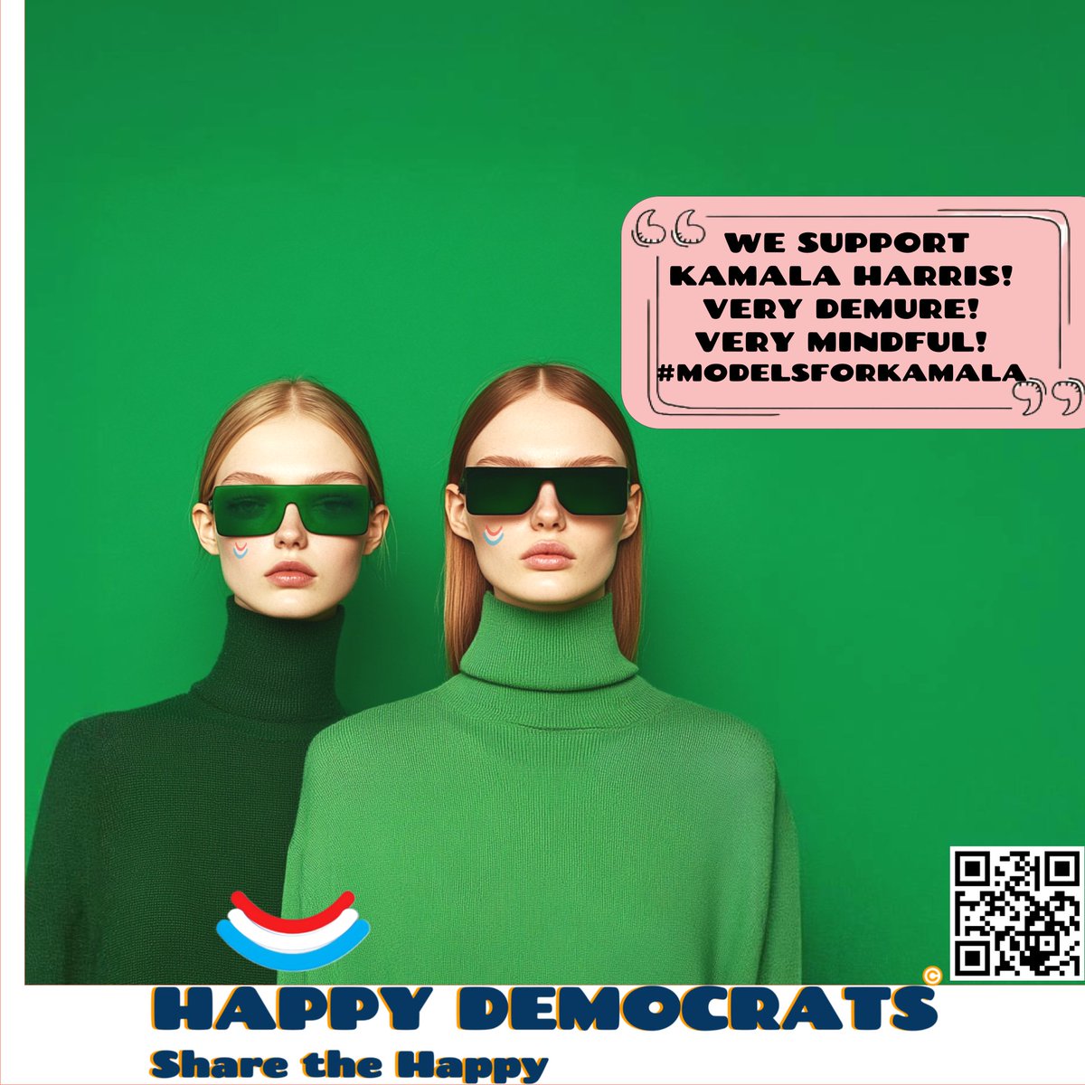 HappyDemocrats's tweet image. Only 14 days until Election Day! Looking for an easy way to volunteer? Check out our Rally library for engaging AI-generated digital pin-up memes, called "Happys," perfect for social media or sharing with friends. Spread joy in your political conversations! Click, download, and…