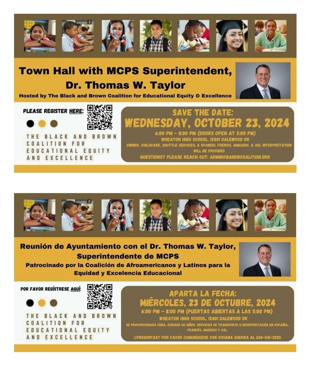Gloria (@gloriajcsl) on Twitter photo Town Hall with <a href="/MCPS/">MCPS</a> <a href="/ThomasTaylorEdD/">Thomas Taylor</a> tomorrow! <a href="/BandBCoalition/">Black and Brown Coalition</a> Click the link to register.. docs.google.com/forms/d/e/1FAI… Town Hall with <a href="/MCPS/">MCPS</a> <a href="/ThomasTaylorEdD/">Thomas Taylor</a> tomorrow! <a href="/BandBCoalition/">Black and Brown Coalition</a> Click the link to register.. docs.google.com/forms/d/e/1FAI…